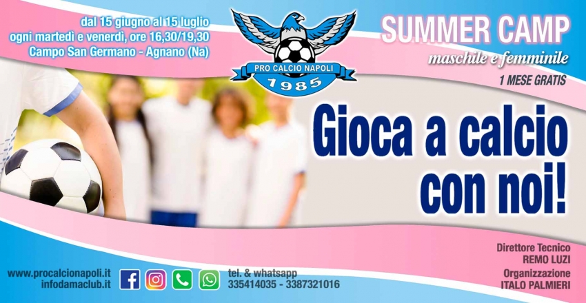 La Pro Calcio Napoli riparte a settembre con il settore maschile e femminile